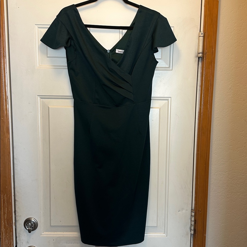 Jasambec Dress in Deep Green